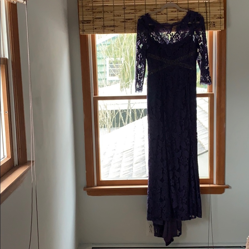 Adrianna Papell  Scalloped Lace Gown